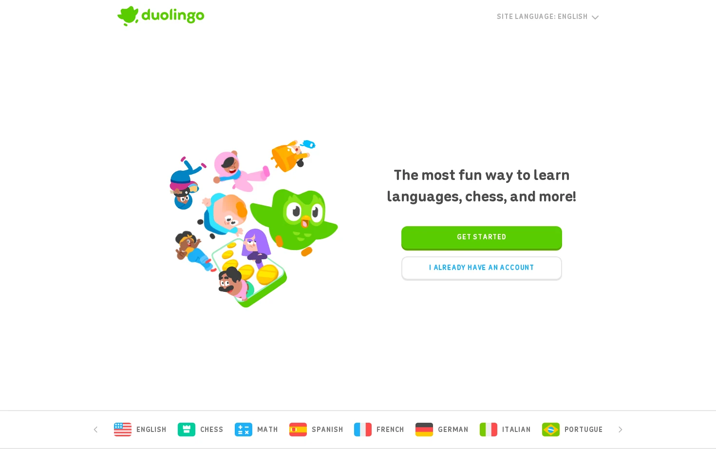 Duolingo 页面快照
